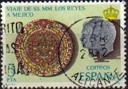 z vendido ESPAÑA 1978 2493 Sello Viaje  de SS. MM. los Reyes a Hispanoamérica. Calendario Azteca usado Espana Spain Espagne Spagna Spanje Spanien 
